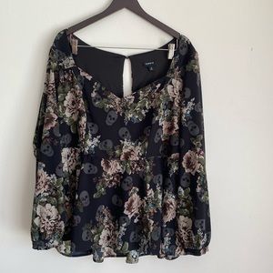 Torrid sweetheart neckline peplum top size 3